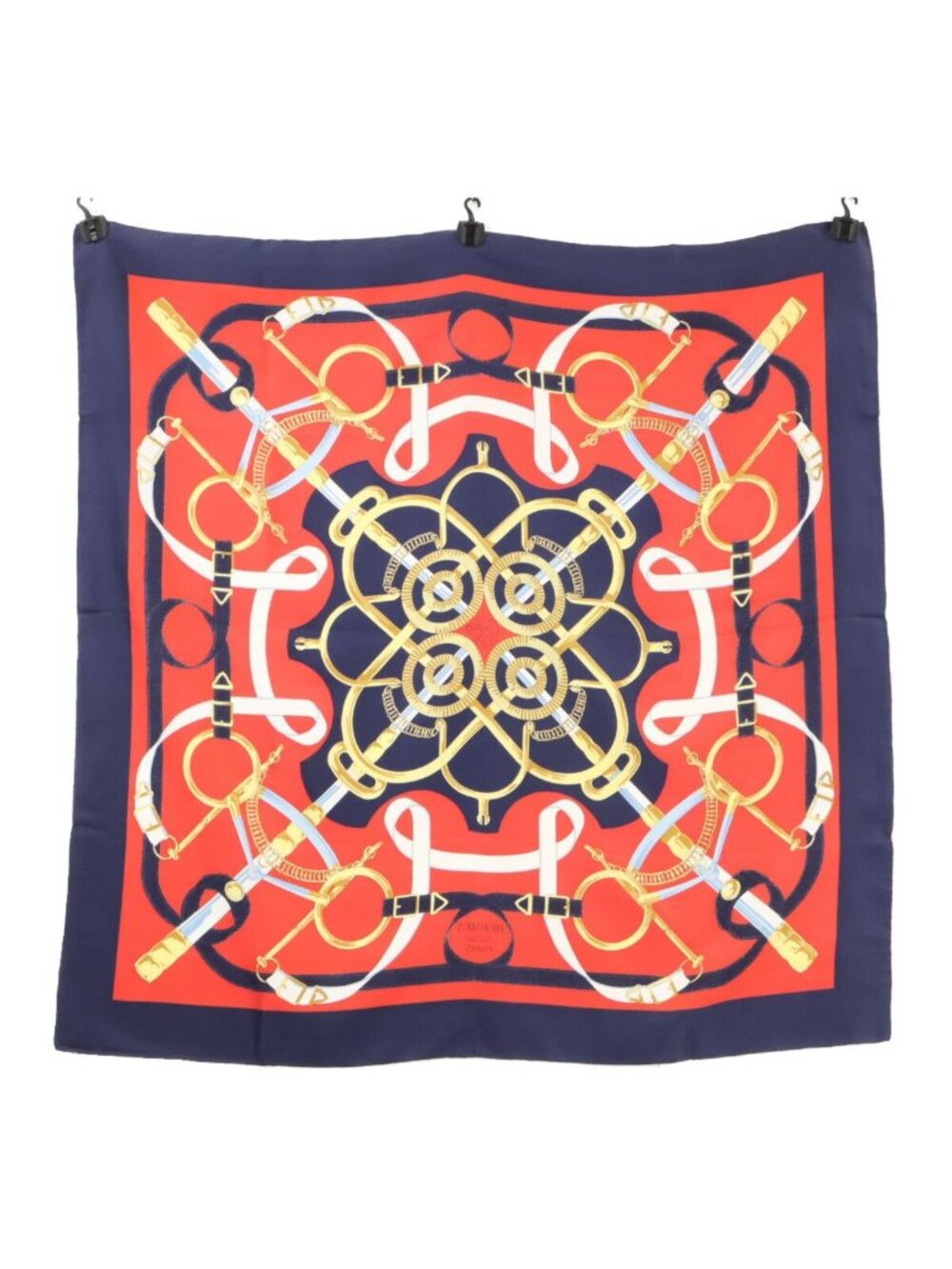 Hermes Eperon D'or Yellow Gold Spurs Silk Carre 90 Scarf - Picture 2 of 5
